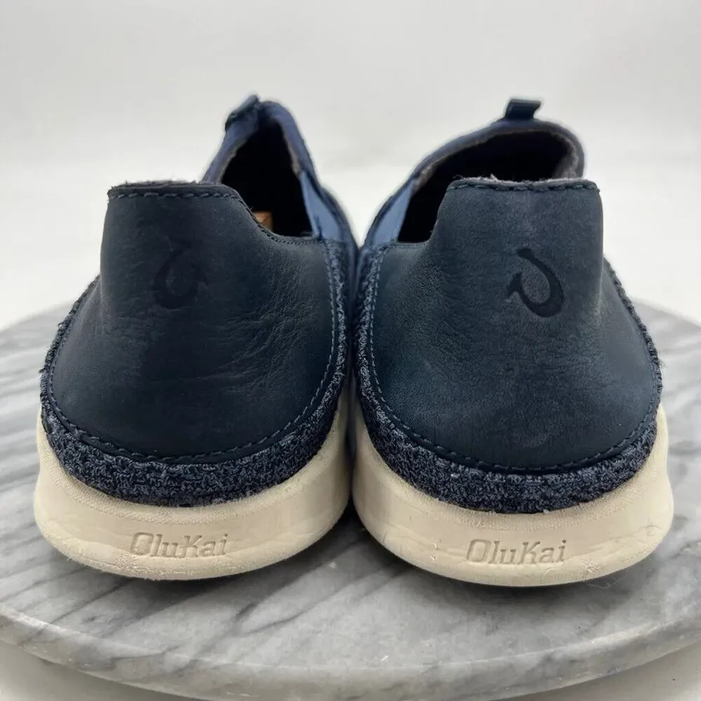 Olukai Mens 13 Shoes Blue Alapa Slip On Low Top Breathable Comfort Beach Loafer‎